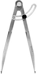 TOYA Compas profesional 200 mm cu sina reglabila si articulatie punct de cerc 1 4, otel carbon (72101)