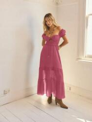 Shein M-es Boho Stílusú Maxi Ruha Puffos Ujjakkal