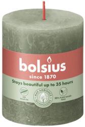 Bolsius Gyertya Henger Rustic Shine Fresh Olive Zöld 68X80Mm