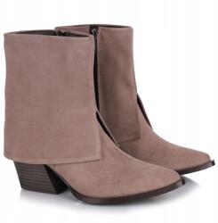 GAMIS Női cowboy csizma bőr Gamis 7635 T1 bézs Velúrbőr MÉRET. 37 (7635/T1)