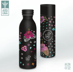 Ars Una duplafalú fémkulacs 500ml, Black Hibiscus