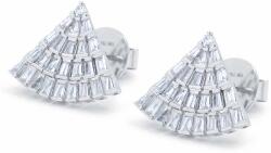 White & Black Piramide gyémánt fülbevaló - 1, 2 karát (AU13928)