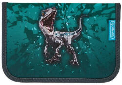 Herlitz kihajtható tolltartó, Green Rex/Dino, 2 klapnis (üres) (H_2023_50043439_dino)