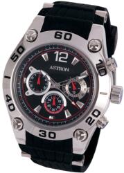 ASTRON 5541-1 extravagáns férfi karóra, ezüst színű nemesacél tok, fekete szilikon szíj, fekete számlap, keményített ásványüveg, chronograph quartz szerkezet, 50 m (5 ATM) vízállóság (5541-1) - astronora