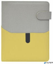 SATURNUS Kalendárium, gyűrűs, betétlapokkal, "M", műbőr, SATURNUS, "229", szürke-sárgászöld (26SM229-006)