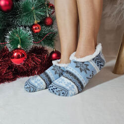 Ollike Női rövid zoknimamusz hópihés mintás Babakék, 38-41 76882