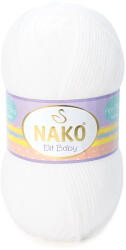  Nako Elit baby bolyhosodásmentes fonal 00208 - Fehér