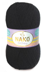  Nako Elit baby bolyhosodásmentes fonal 00217 - Fekete