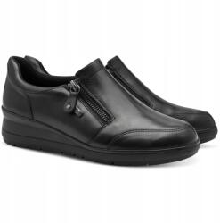 Jana Női félcipő, fekete bőr, vízálló, Jana, Size 40 (8-24701-45 001 BLACK)