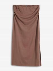 Bonprix Ráncolt Szoknya, Size 40/42, barna, pamut, poliészter