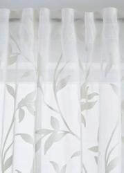 Bonprix Függöny, Size 140/245, fehér, levélmintás, pamut (977610)