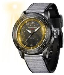  MACH 2024 Napelemes exkluzív sportos férfi kvarc óra, 50m vízálló, szürke nejlon szíjj