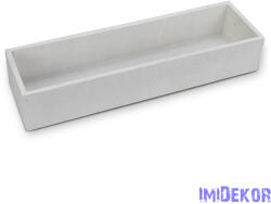  Dekorláda hosszúkás 35x10cm - Fehér