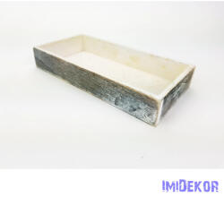  Dekorláda hosszúkás 20x10cm - Szürke