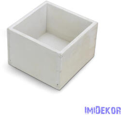  Dekorláda kocka 11x11cm - Fehér
