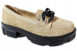 Filippo félcipő, Size 39, bőr, bézs, velúr (DP3221)