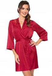 Donna Mari fürdőköpeny, Size L, bordó, Donna, csipke díszítések, 2% elasztán (5903357536077)