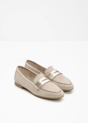 Bonprix 39-es Loafers Velúr Papucs, bézs színű, velúrbőr utánzat (965663)