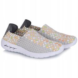 Rock Spring Samba Grey Veggi női félcipő, szürke, narancssárga, textil, 4cm sarok, Size 37 (SAMBA GREY VEGGI)