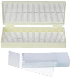 BTC Set 50 lame de microscop cu cutie (plastic)