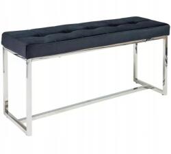 SIGNAL MEBLE Fekete krómozott kárpitozott pad glamour hálószoba nappaliba Festina XX (FESTINASCA)