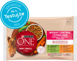 ONE Mini Súlyszabályozás, pulyka és csirke lében, 4x85g