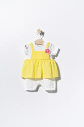 BabyJem Salopeta de vara pentru bebelusi flower, tongs baby (culoare: galben, marime: 6-9 luni)
