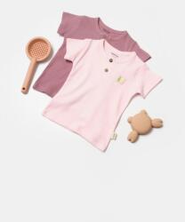 BabyJem Set 2 tricouri bamboo, roz, babycosy, 50% bumbac+50mbus (marime: 9-12 luni)