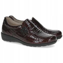Caprice Női félcipő, bordó, lakkozott bőr, Size 37, lapos sarok (9-24752-45 502 BORD. CROCO)