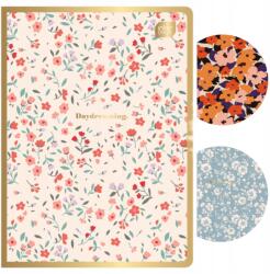 Interdruk kockás füzet, A4, 60 lap, Metallic Floral, 1 db (5902277348449)