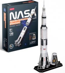  3D puzzle -NASA- Apollo Saturn V űrrakéta-136db-os CubicFun (3D-DS1059)
