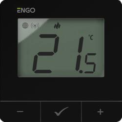 ENGO Termostat pe suprafata peretului alimentat de la retea 230V, negru (932342925)