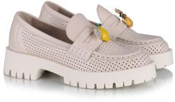 CheBello Mokaszin női félcipő CheBello 4628-157-000-PSK-S173 áttört bézs MÉRET37 (4628-157-000-PSK-S173)