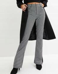 Bonprix Pepita Jacquard Nadrág, Size 44, fekete (9041229)