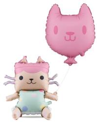 PartyDeco Balon din folie Baby Box și pisica - Gabby's Dollhouse