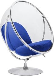 Settimo Fotoliu crom si albastru Bubble Stand (KI154)