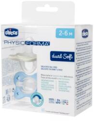 Chicco Suzete anatomice PhysioForma Dual Soft Bleu 2-6 luni, 2 bucati, Chicco