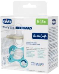 Chicco Suzete anatomice PhysioForma Dual Soft Bleu 6-16 luni, 2 bucati, Chicco