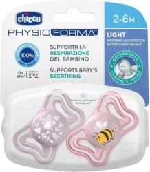 Chicco Suzete PhysioForma Light Roz 2-6 luni, 2 bucati, Chicco