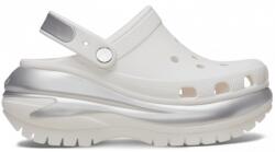 Crocs Classic Crush Metallic Clog, Size 38.5, fehér/ezüst, flip-flop (210368-138)