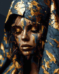 Oh Art! Set pictura pe numere, cu sasiu, Misticism - vopsea aurie, 40x50 cm (JX1345)