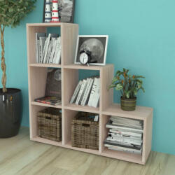 vidaXL Bibliotecă/etajeră în trepte, 107 cm, Stejar (242553) Biblioteca