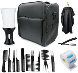 Pauco Profesional Set Kit Frizerie - Geanta, Brici, Set 10 Piepteni, Pamatud, Guler, Pelerina