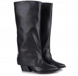 GAMIS Női bőr csizma Gamis 7689 Fekete Lico bőr Lengyel MÉRET. 38 (7689 CZARNE LICO)