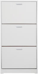 International Service Pantorfar ECONOMIC, Burg cu 3 compartimente, pal alb, 600 x 240 x 1230 mm Pantofar