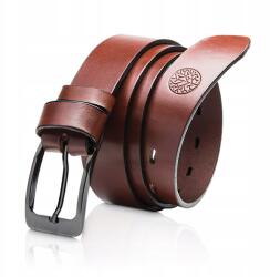 Betlewski bőr öv, barna, 140-es, marhabőr, fém csattal, 3, 3-3, 5cm széles (LIC35-0 BRAZ 140)