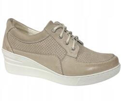 Helios Női félcipő, Size 41, bőr, bézs (373)