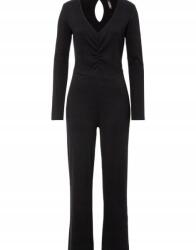 Bonprix 44/46-OS Bordázott Női Overál, fekete, pamut