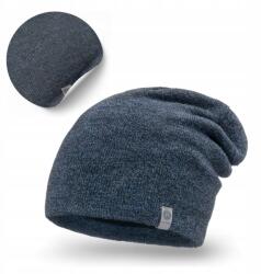 PaMaMi Téli sapka, sötétkék, hupikék törpikék, hosszabbító, 100% akril, 56-60cm fejkörfogat (Niebieska Czapka na Jesień i Zimę Długa)