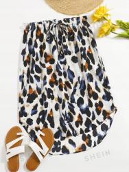 Shein Leopárdmintás szoknya, elasztikus derék, Boho MIDI, Size 2XL (1102089)